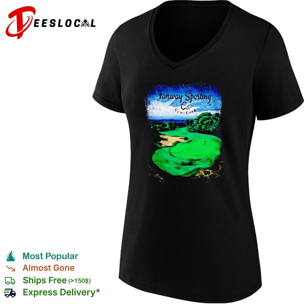 Fairway Sporting Co New York Golf Course Green Flag Sand Trap Landscape shirt Unisex