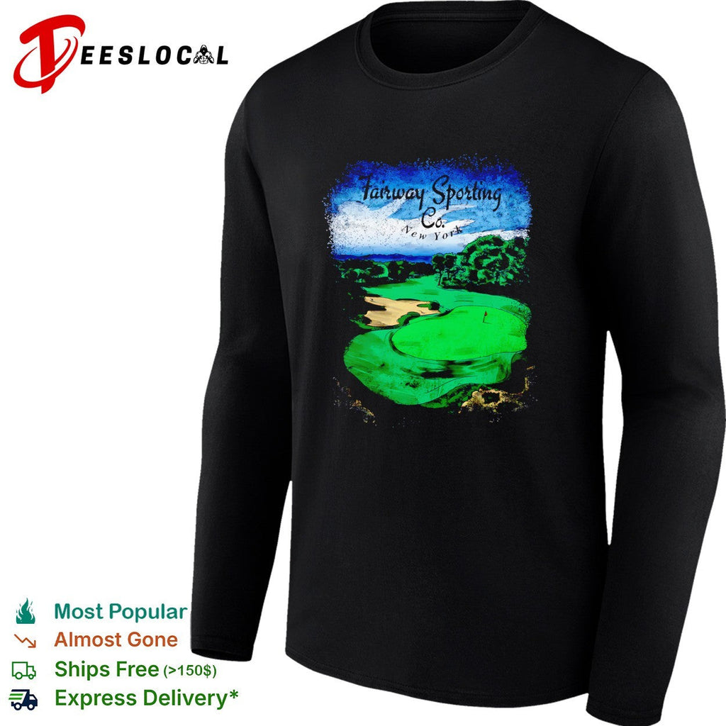 Fairway Sporting Co New York Golf Course Green Flag Sand Trap Landscape shirt Unisex