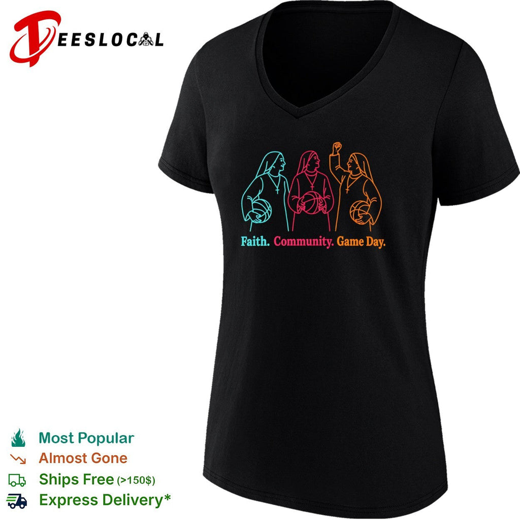 Faith community game day three nuns shirt Unisex