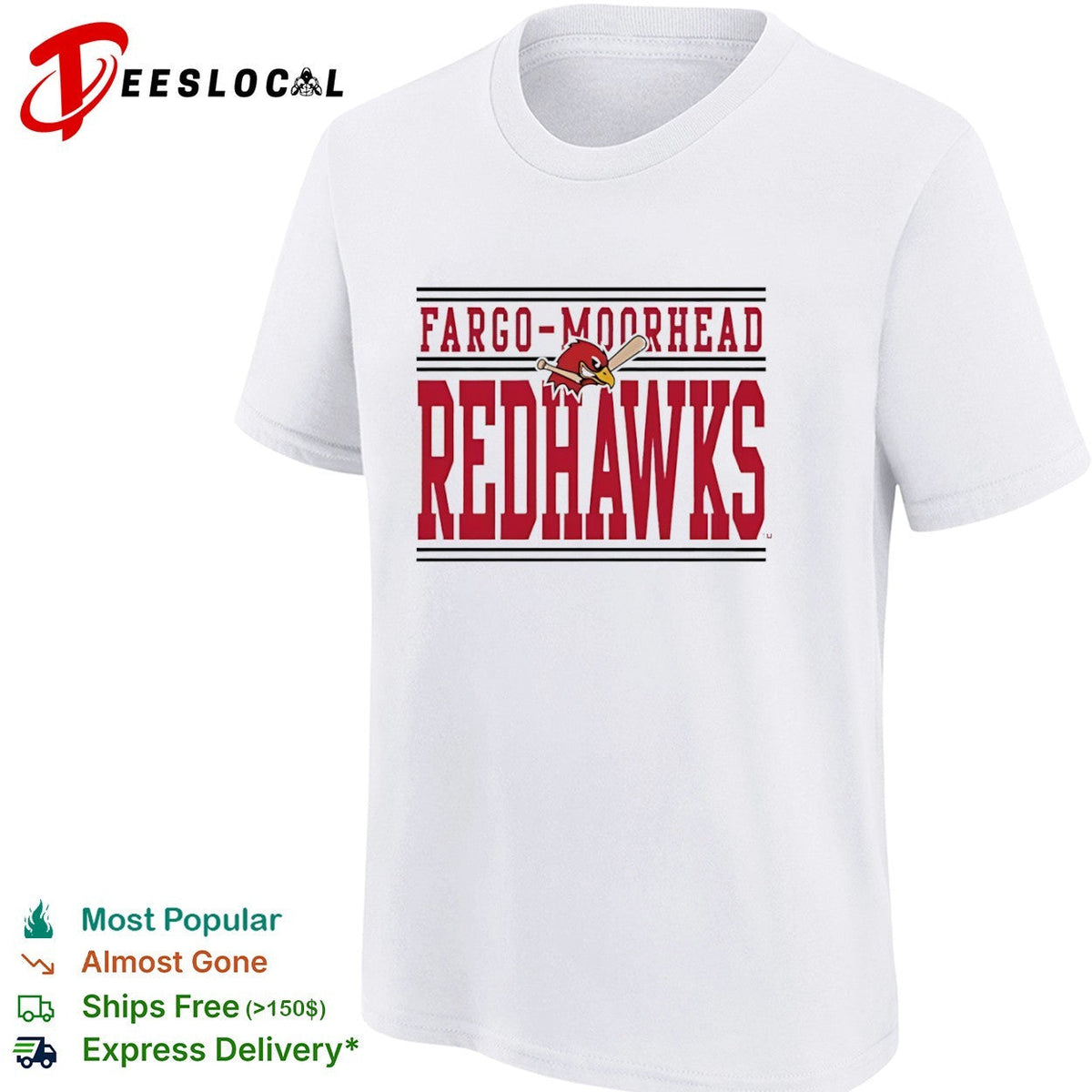 Fargo Moorhead Redhawks Baseball shirt Unisex
