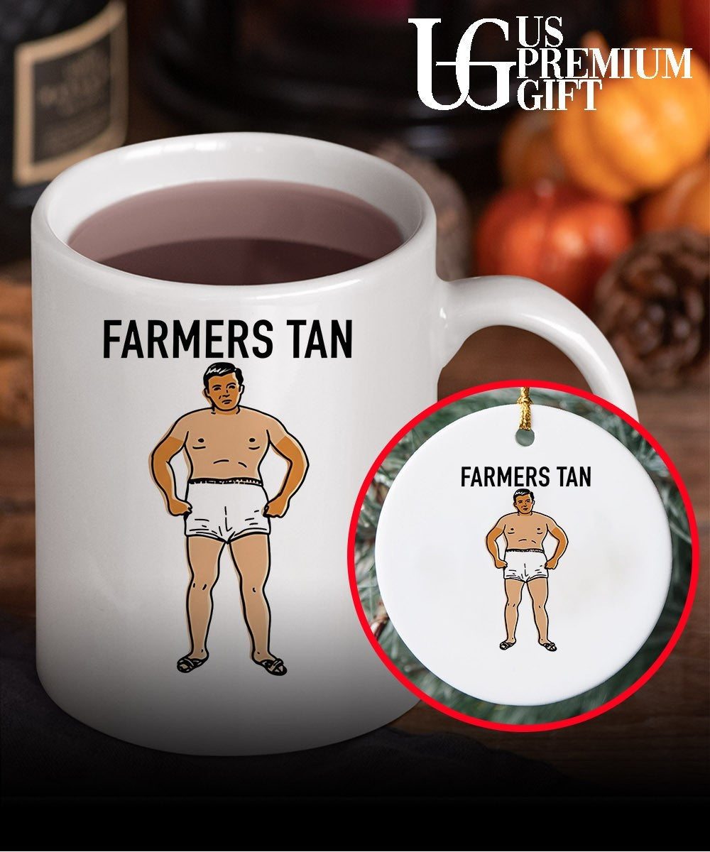 Farmers Tan Man Summer cartoon shirt Unisex