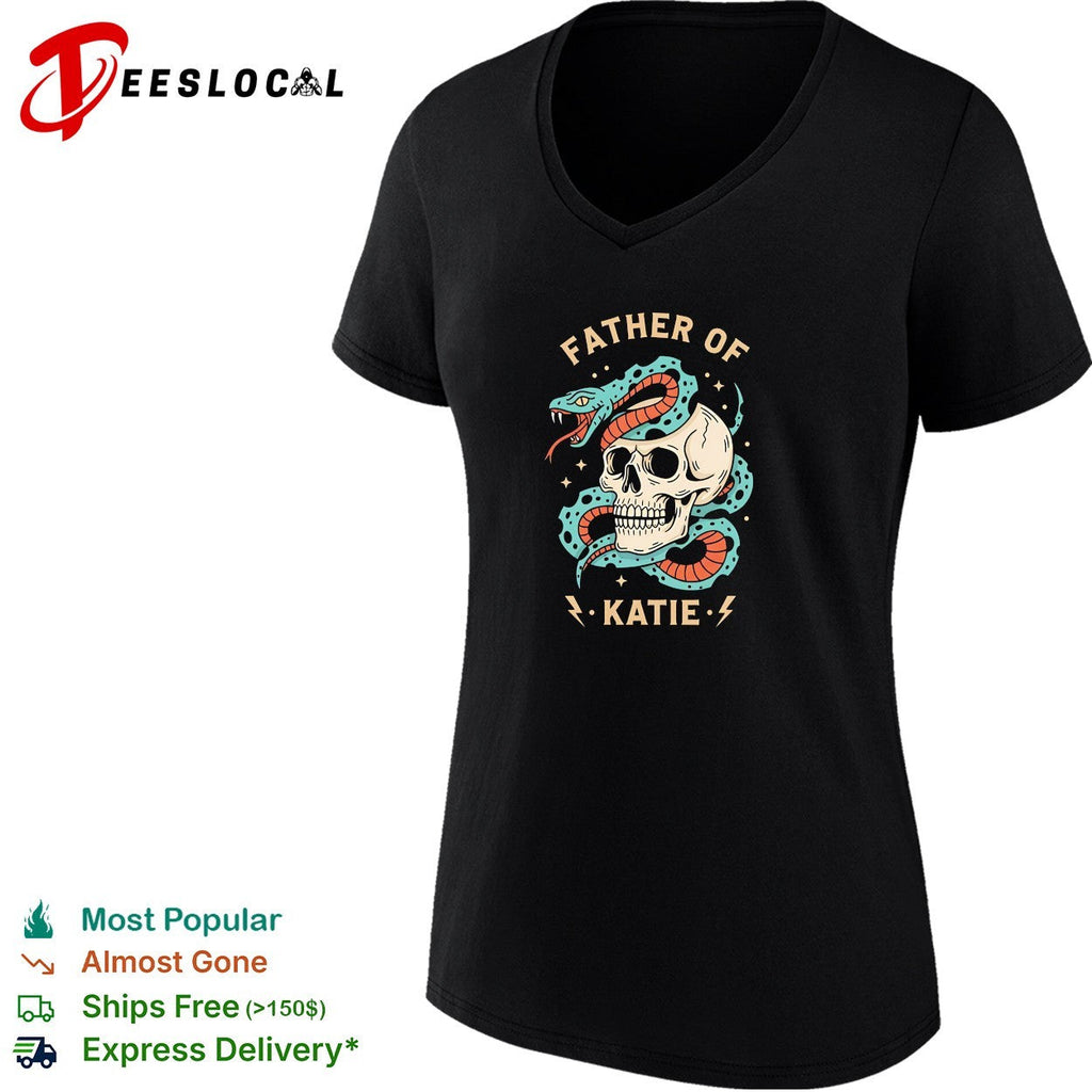 Father of Katie Snake and Skull Gothic Occult Themed Pop Culture Aesthetic shirt Unisex