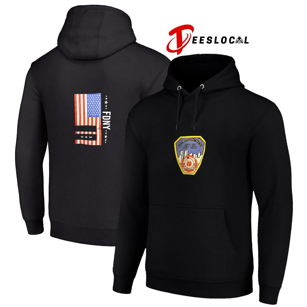 Fire Department city of New York FDNY USA flag logo shirt Unisex