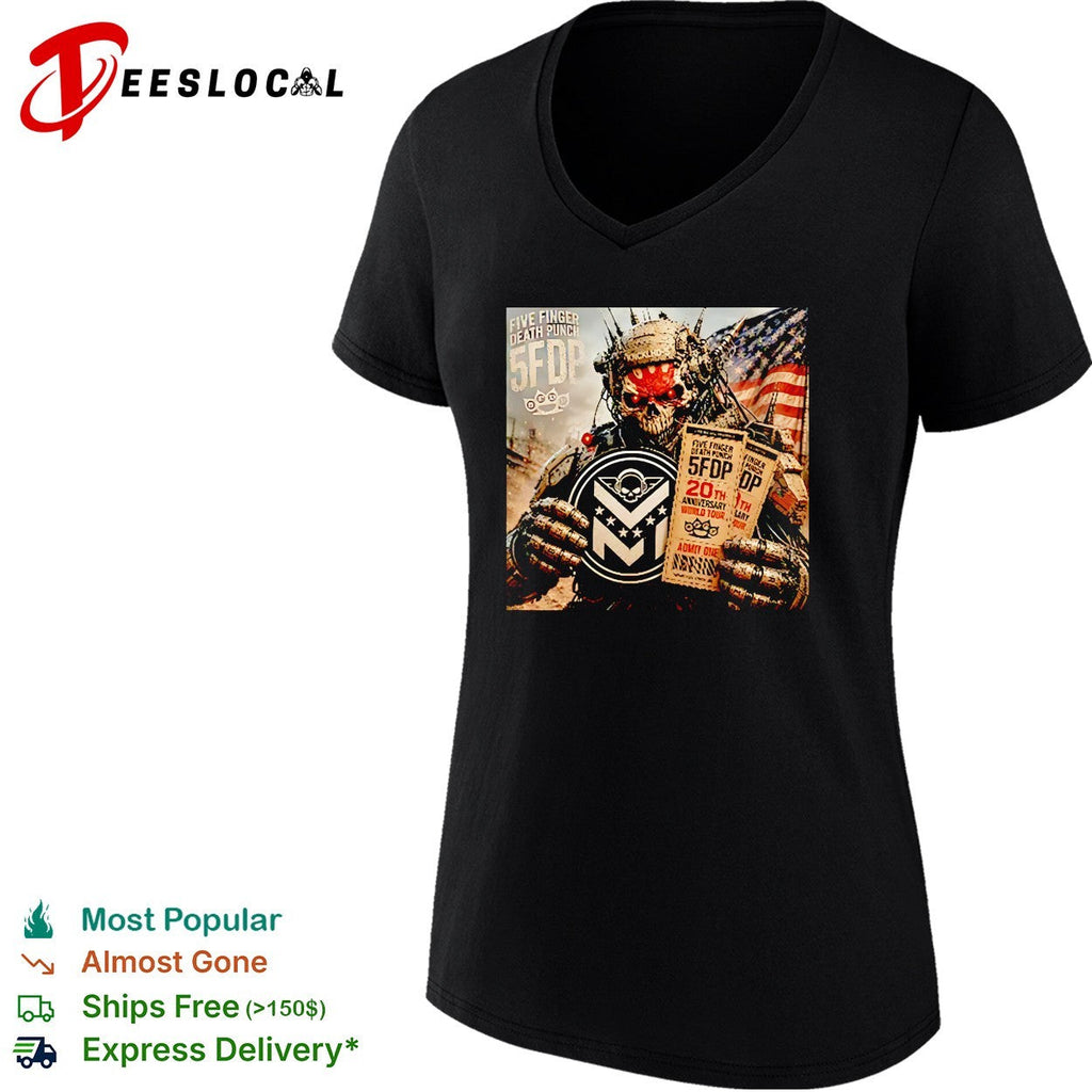 Five Finger Death Punch 20th anniversary world tour shirt Unisex