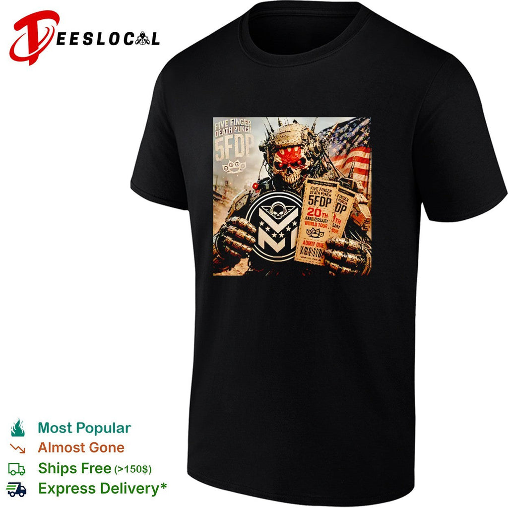Five Finger Death Punch 20th anniversary world tour shirt Unisex