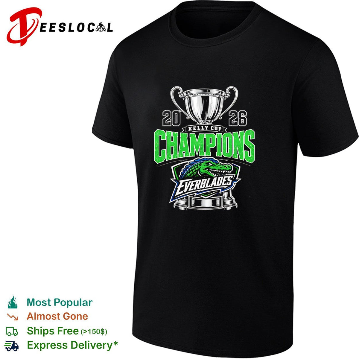 Florida Everblades 20 26 Kelly Cup Champions Gator Hockey Team Logo Sport Shirt Unisex