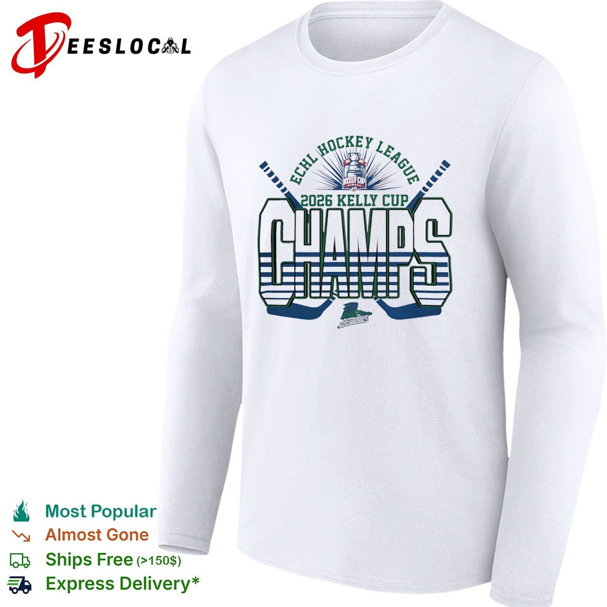 Florida Everblades 2026 Kelly Cup Champs ECHL Hockey League Winners Graphic shirt Unisex