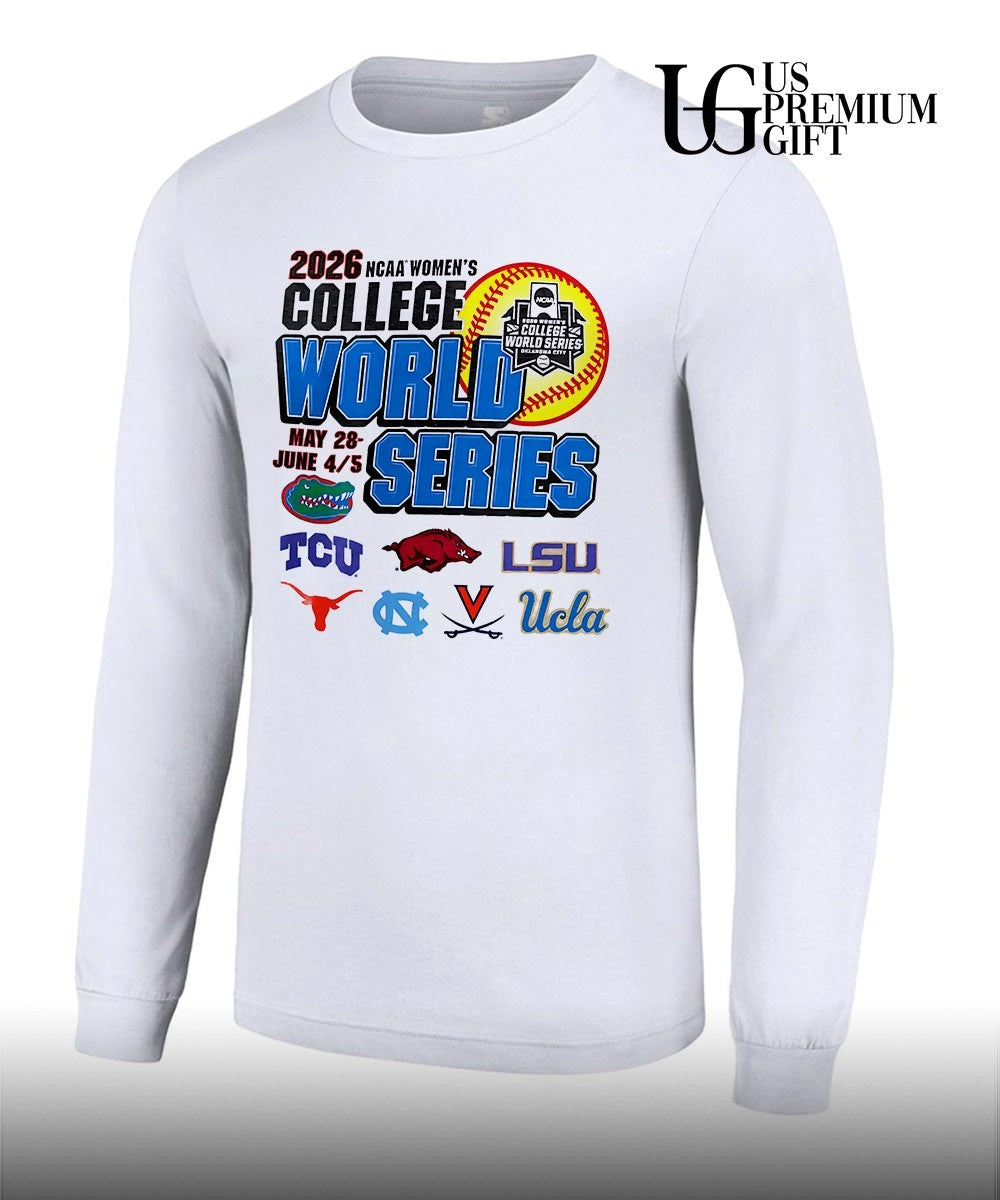 Florida TCU Arkansas LSU Texas UNC UVA UCLA 2026 NCAA Women’s College World Series shirt Unisex
