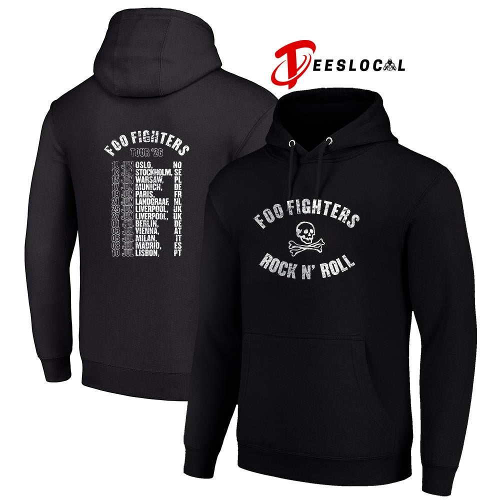 FooFightersRockn’skeletontourdatesscheduleshirt Unisex