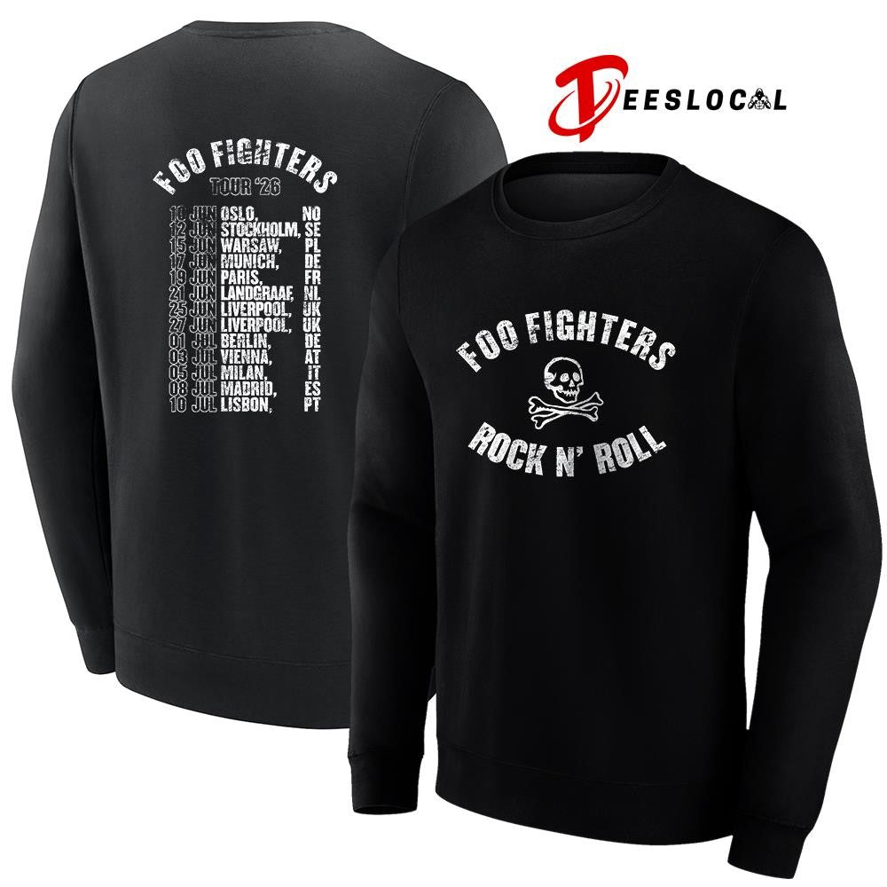 FooFightersRockn’skeletontourdatesscheduleshirt Unisex