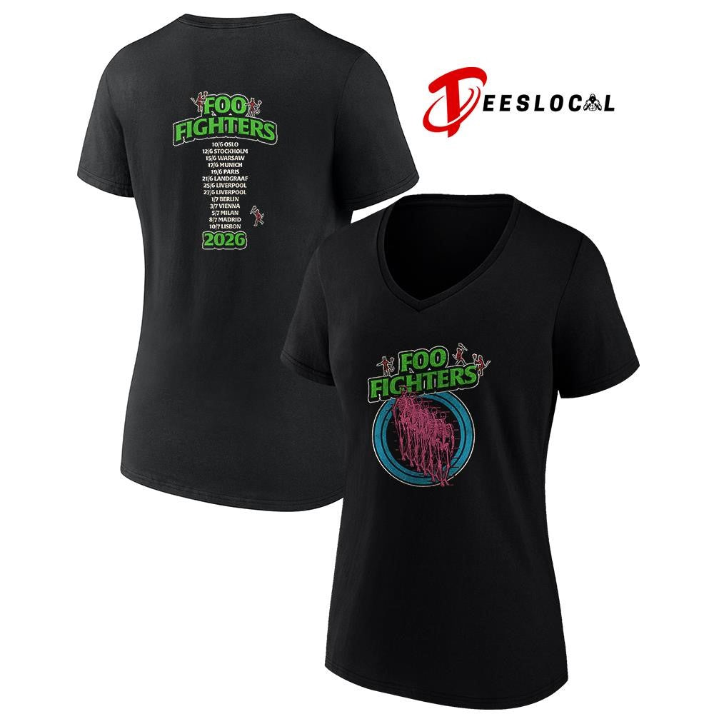 FooFightersTakeCovertourEuropeandUKneonskeletondatesscheduleshirt Unisex