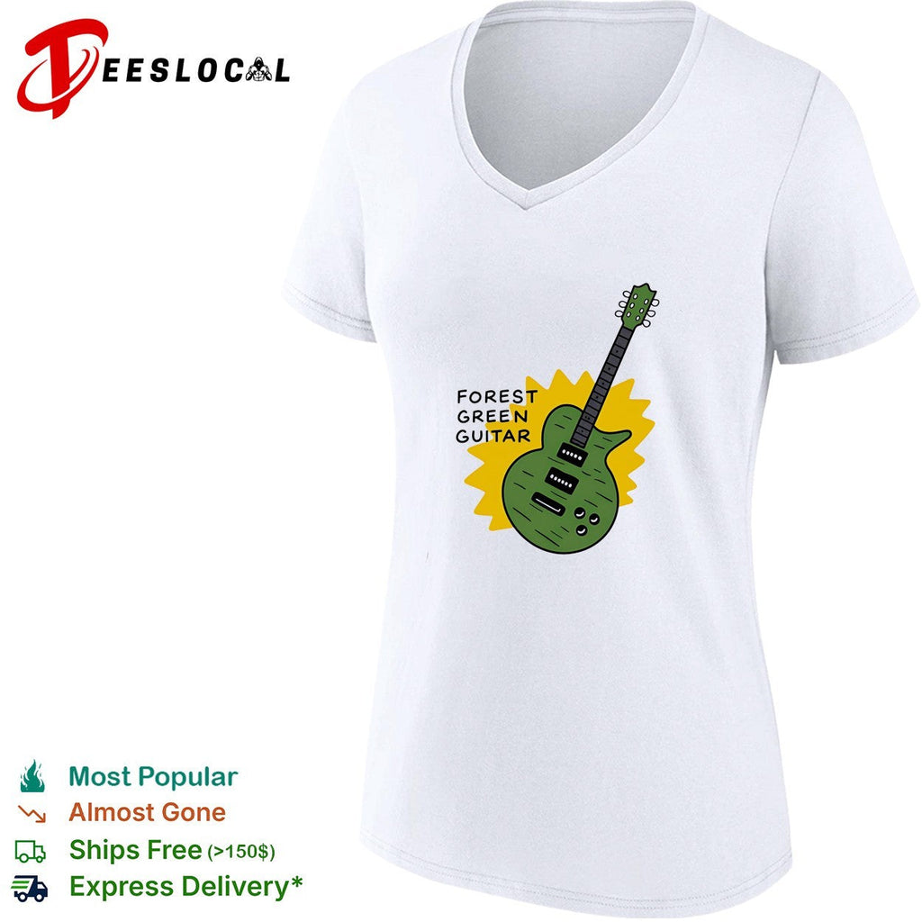 Forest green guitar vintage shirt Unisex