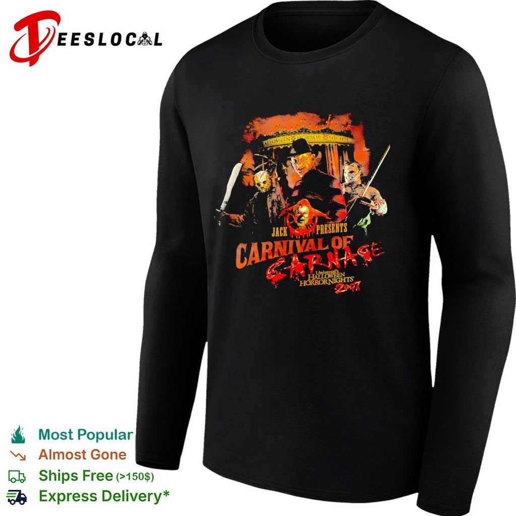 Freddy Krueger Jason Voorhees Leatherface Jack Halloween Horror Nights 2007 shirt Unisex