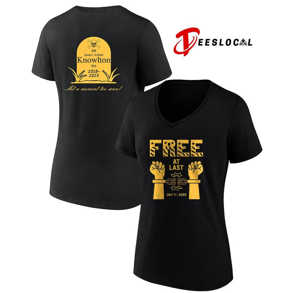 Free at last the James Arthur Knowlton not a moment too soon graphic shirt Unisex