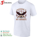 Freedom is my favorite eagle patriotic Chicago stars graphic shirt Unisex