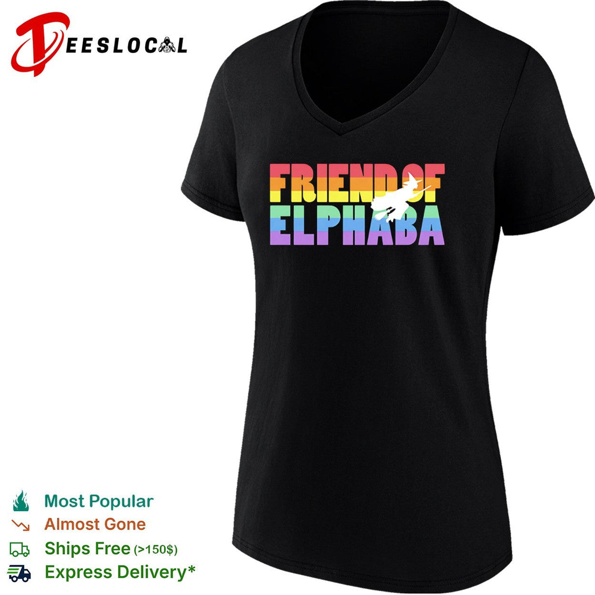 Friend of Elphaba Wicked Musical Theatre Pride Rainbow shirt Unisex