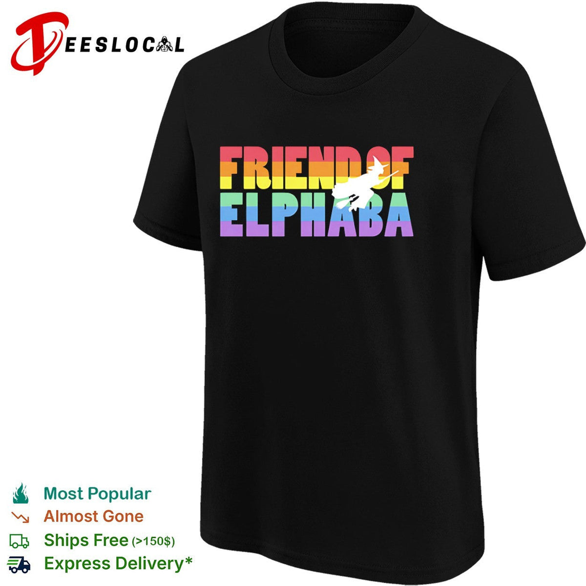 Friend of Elphaba Wicked Musical Theatre Pride Rainbow shirt Unisex