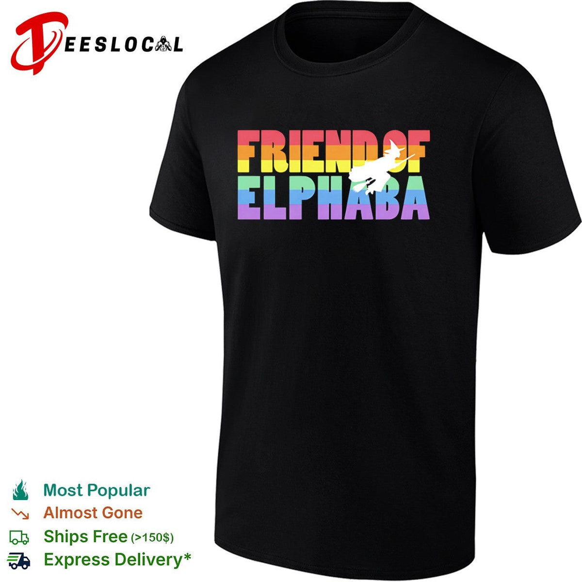 Friend of Elphaba Wicked Musical Theatre Pride Rainbow shirt Unisex
