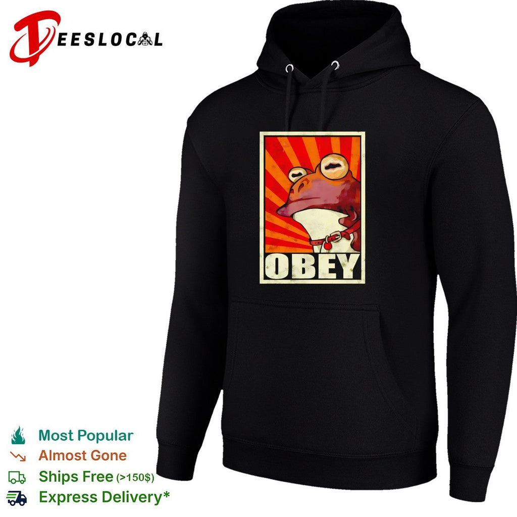 Frog obey poster retro shirt Unisex
