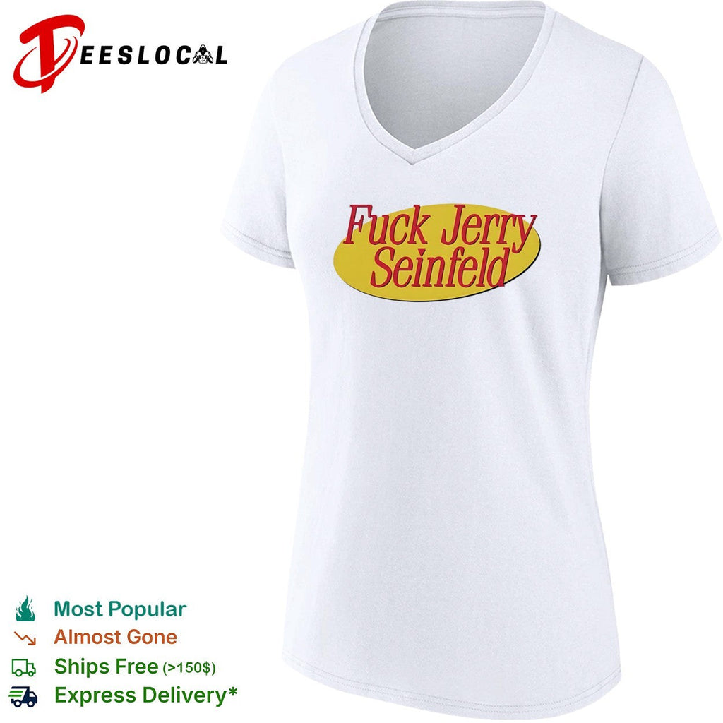 Fuck Jerry Seinfeld Parody Logo Pop Culture TV Show Comedy Sitcom Shirt Unisex