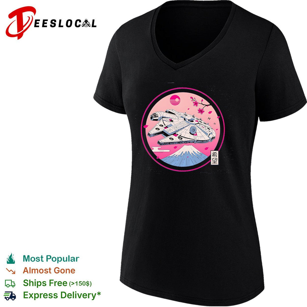 Fuji Hope a Japanese style design featuring the Millennium Falcon shirt Unisex