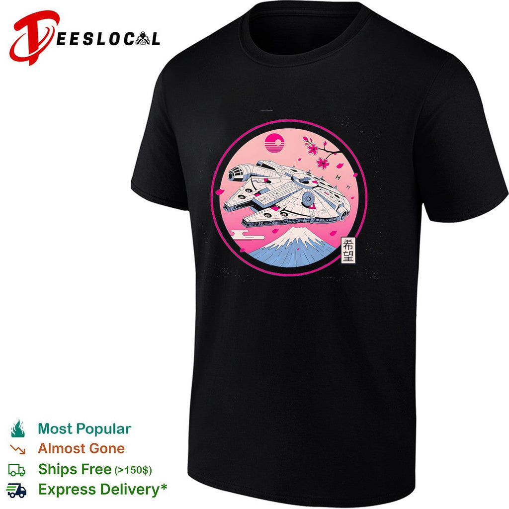 Fuji Hope a Japanese style design featuring the Millennium Falcon shirt Unisex