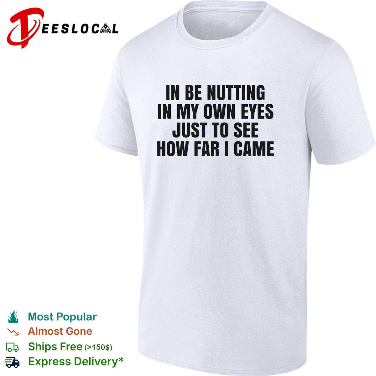 Funny adult humor bold text white background shirt Unisex