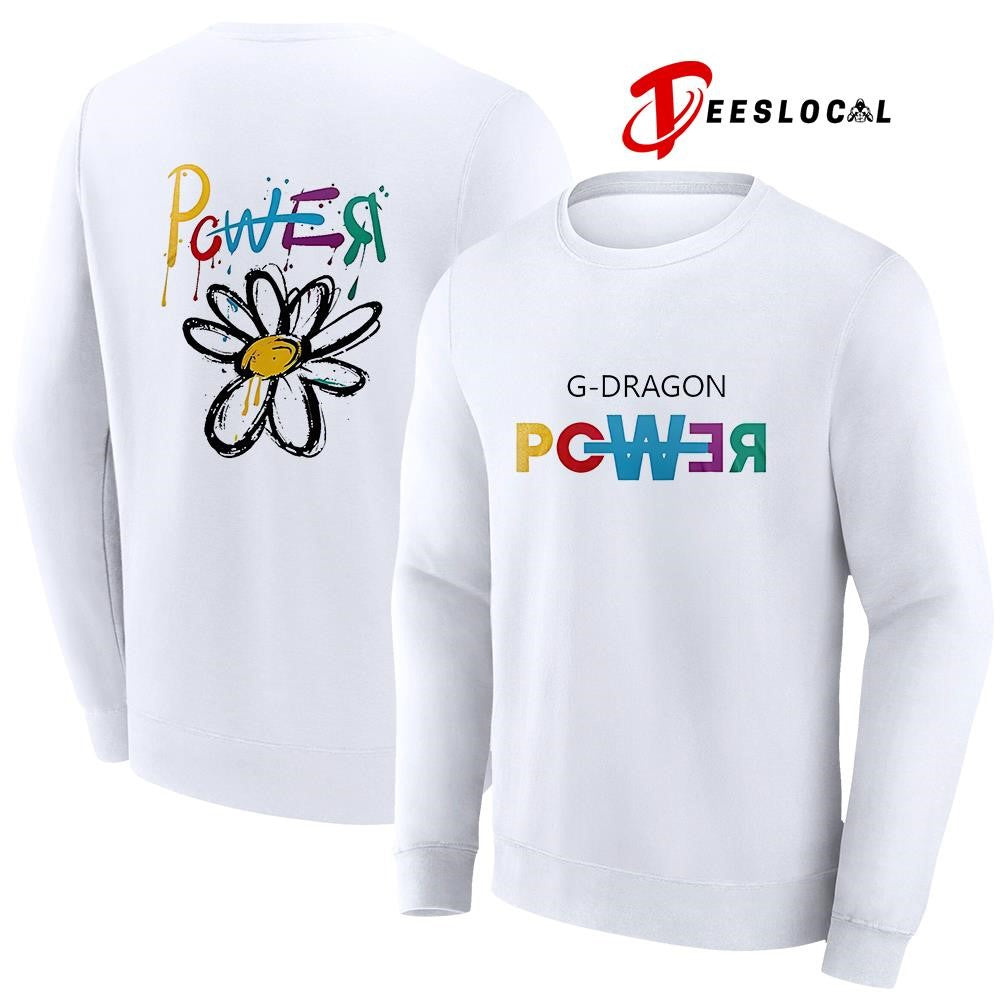 G Dragon Power world tour flower handraw graphic shirt Unisex