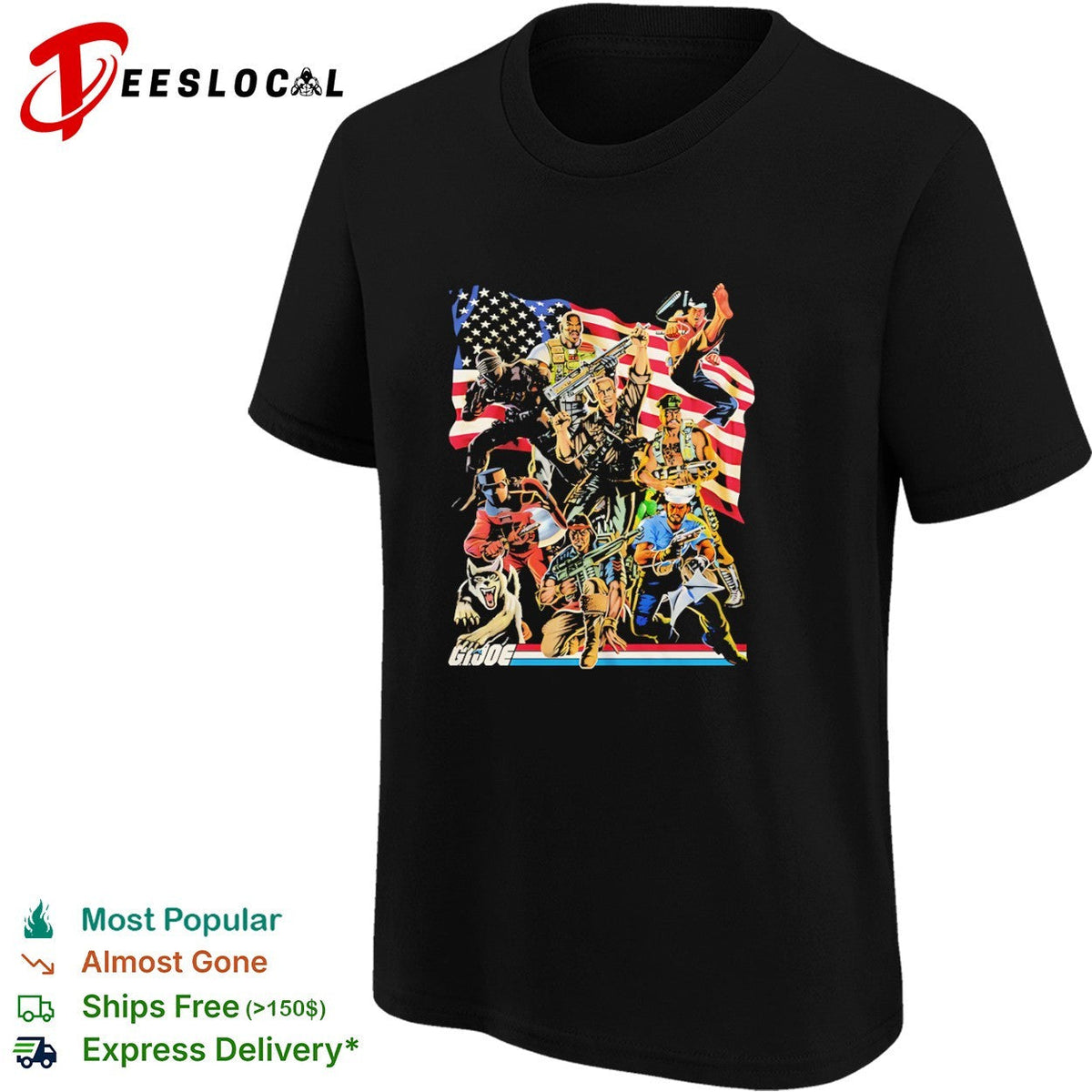 GI Joe American flag shirt Unisex