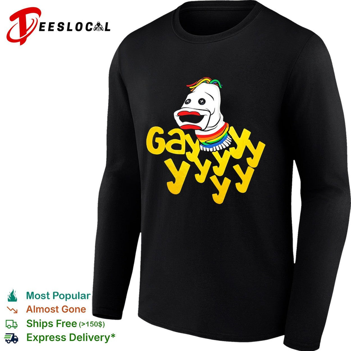 Gayyyyyy Sock Puppet Pride Rainbow LGBTQ shirt Unisex