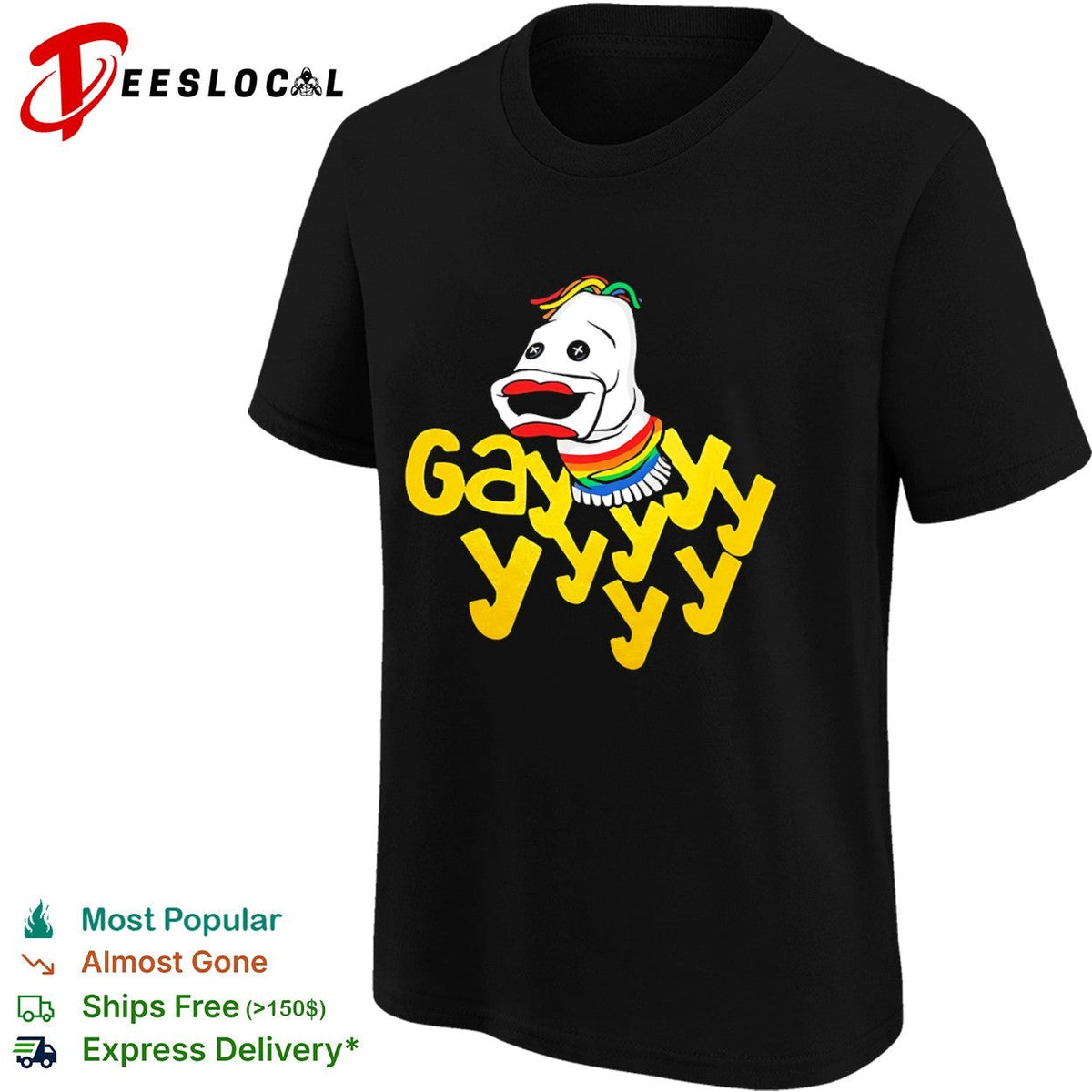 Gayyyyyy Sock Puppet Pride Rainbow LGBTQ shirt Unisex