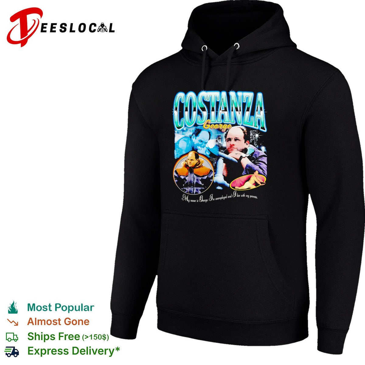 George Costanza Seinfeld vintage bootleg style graphic shirt Unisex