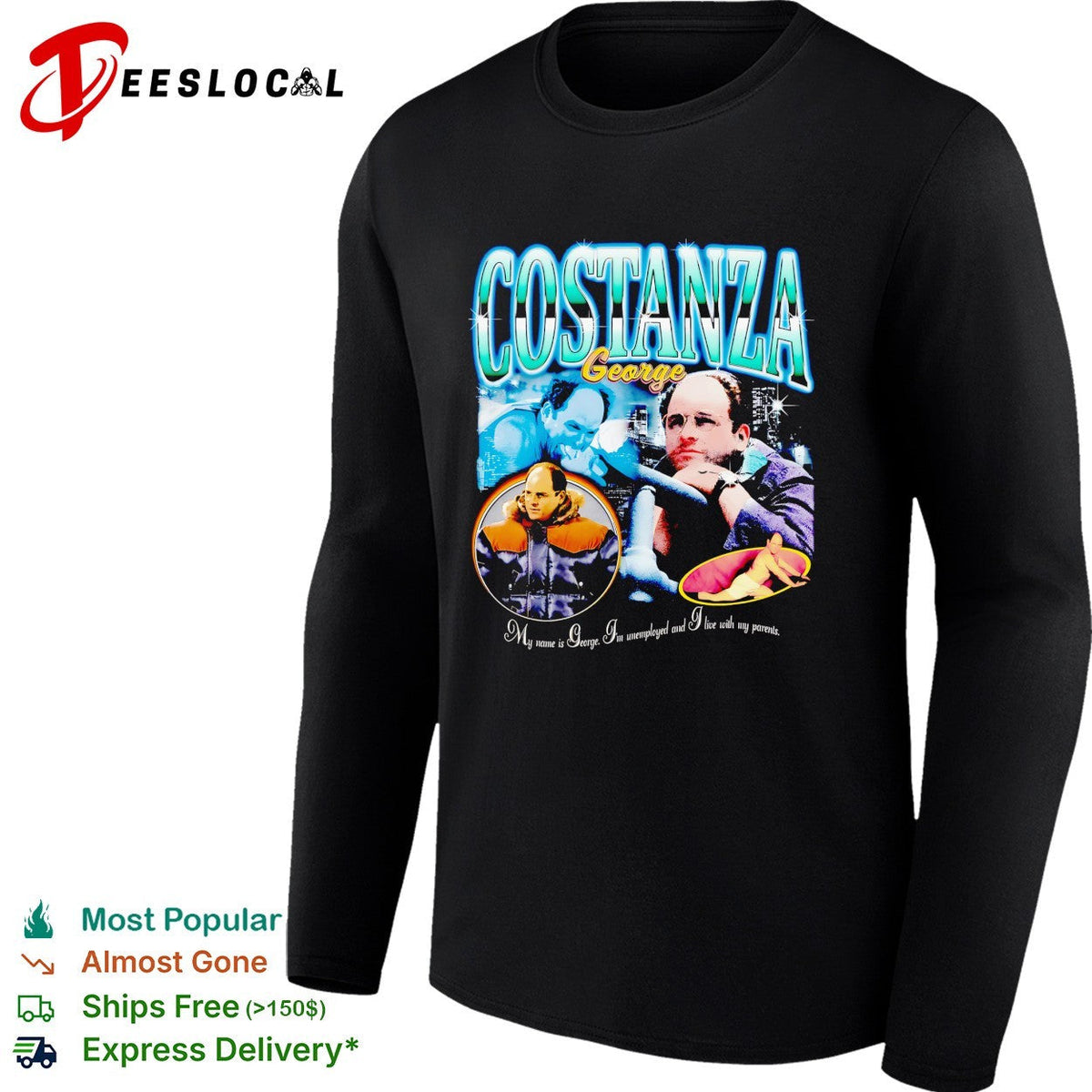 George Costanza Seinfeld vintage bootleg style graphic shirt Unisex