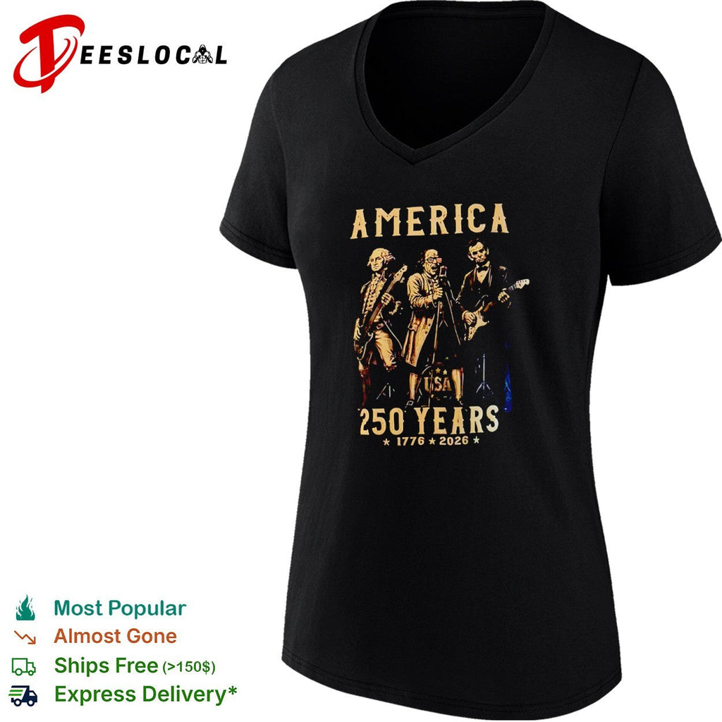 George Washington Benjamin Franklin Abraham Lincoln America 250 Years 1776 2026 shirt Unisex