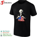 George Washington knitting American flag patriotic artwork shirt Unisex