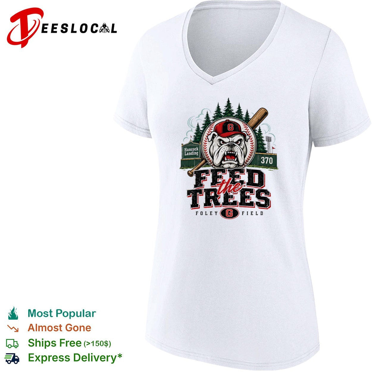Georgia Bulldogs Feed the Trees Foley Field Hancock Landing Baseball NCAA shirt Unisex
