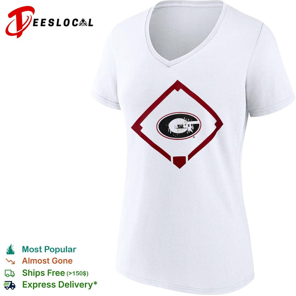 Georgia Bulldogs Logo with Baseball Diamond Field shirt Unisex