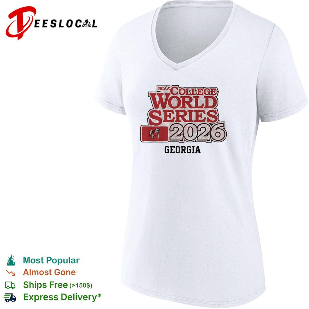 Georgia Bulldogs NCAA College World Series 2026 Official Logo Text Design shirt Unisex
