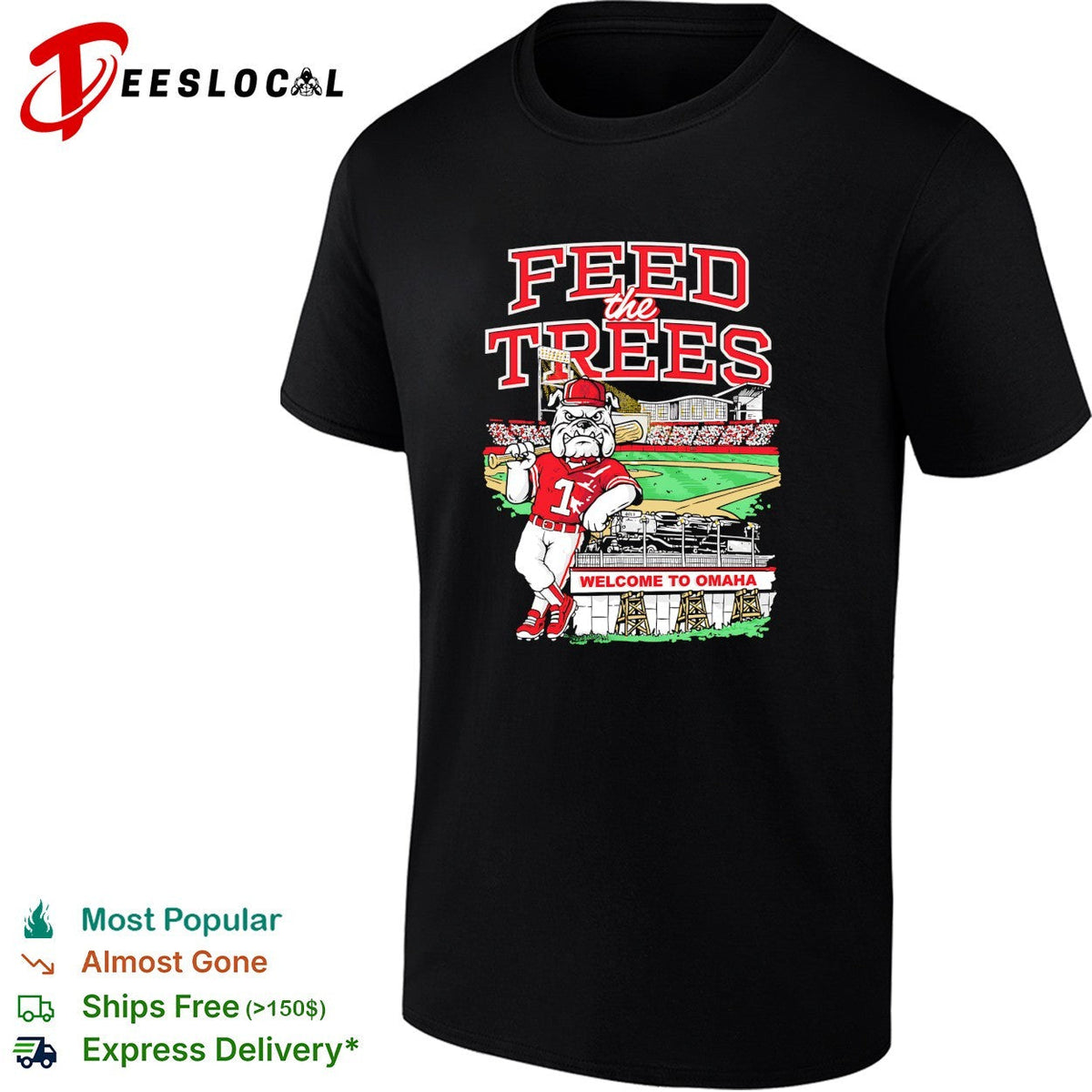 Georgia Bulldogs feed the trees welcome to Omaha College World Series graphic shirt Unisex