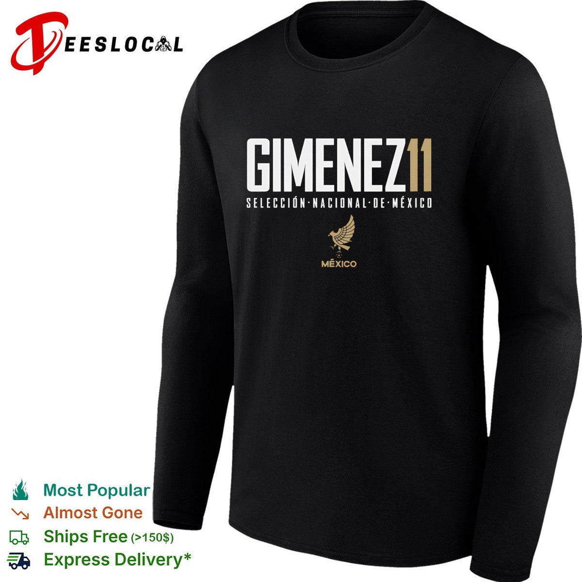 Gimenez 11 Mexico Seleccion Nacional soccer shirt Unisex