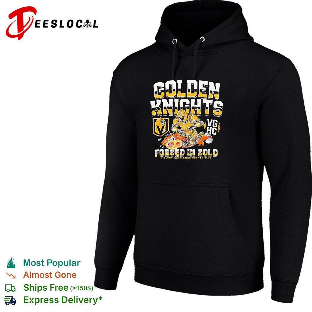 Golden Knights forged in gold VG HC Violent Gentlemen hockey club mascot parody shirt Unisex