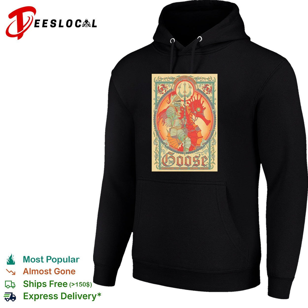 Goose band knight on seahorse poster shirt Unisex