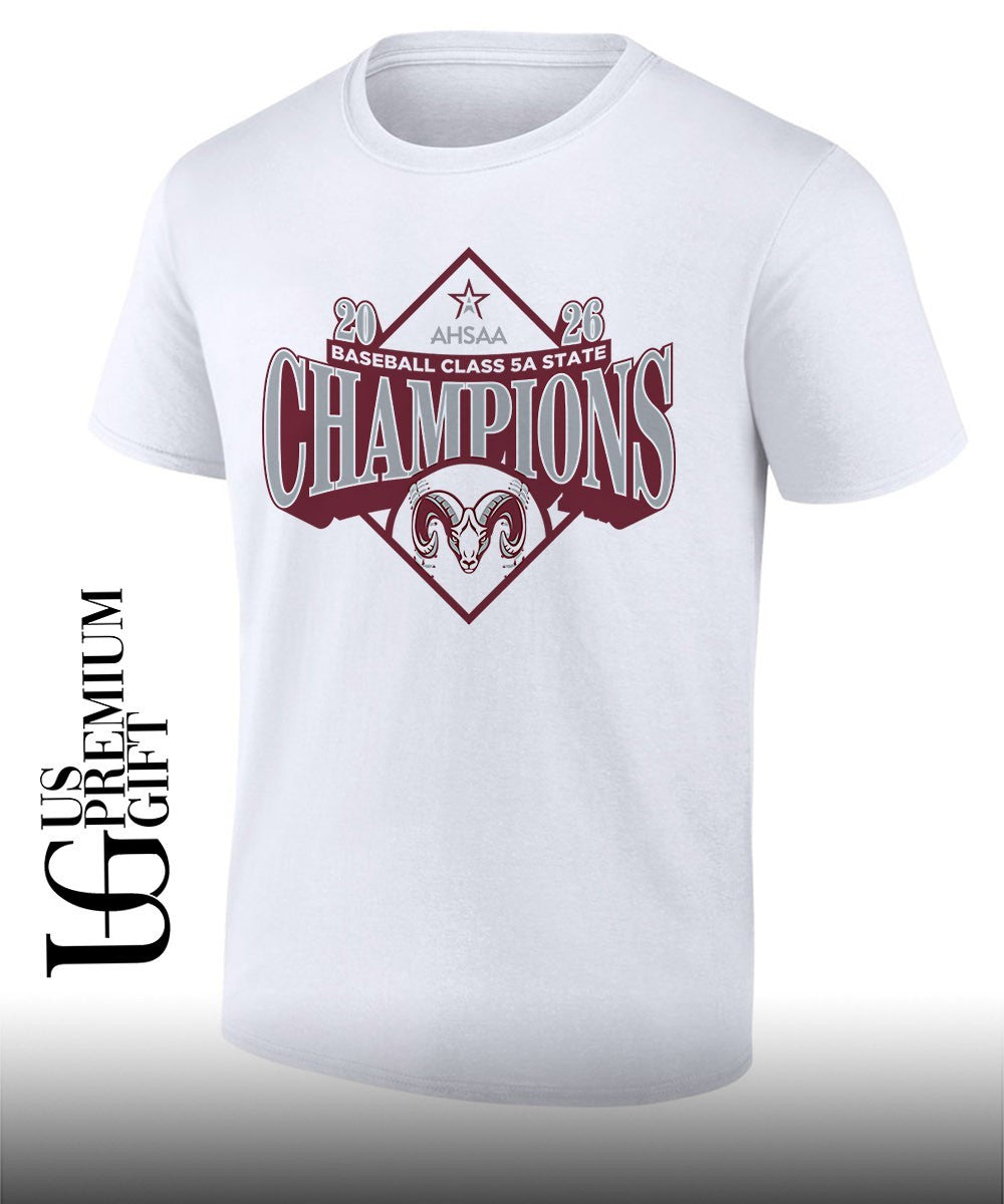 Gorham Rams 2026 AHSAA baseball class 5A State Champions Unisex