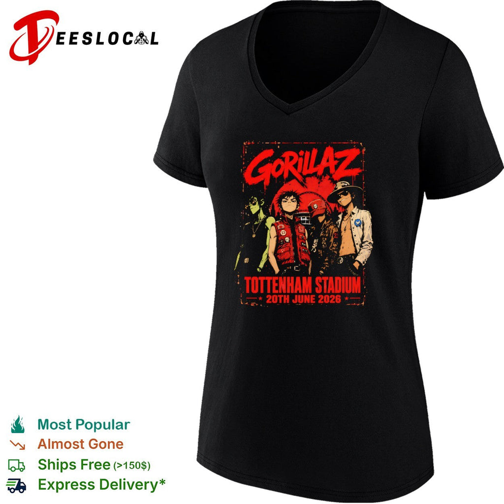 Gorillaz Tottenham Stadium 20th June 2026 shirt Unisex