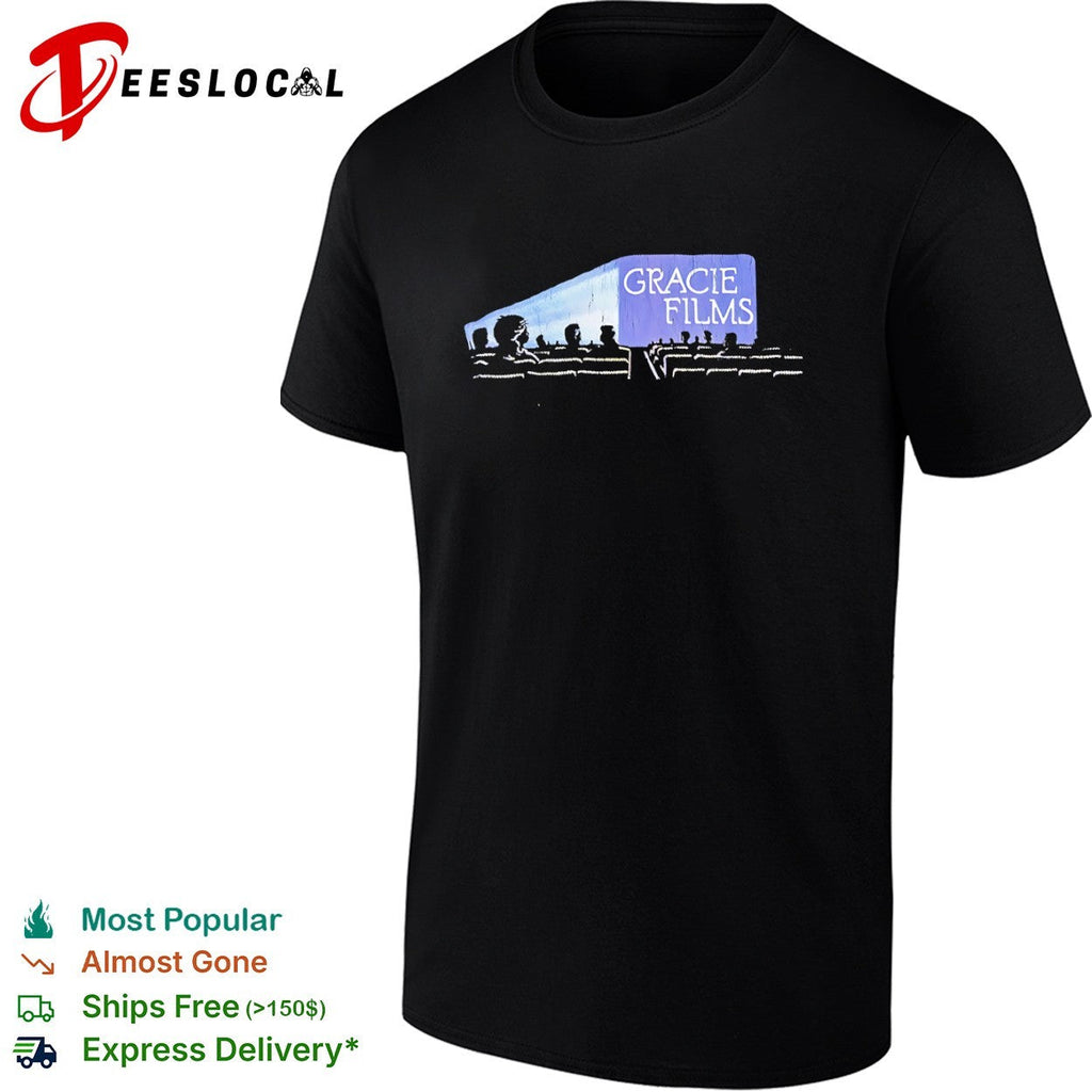 Gracie Films The Simpsons Movie Theater Cinema Logo Screen Comedy Television shirt Unisex