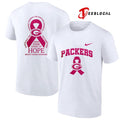Green Bay Packers never ever giving up hope breast cancer awareness shirt Unisex