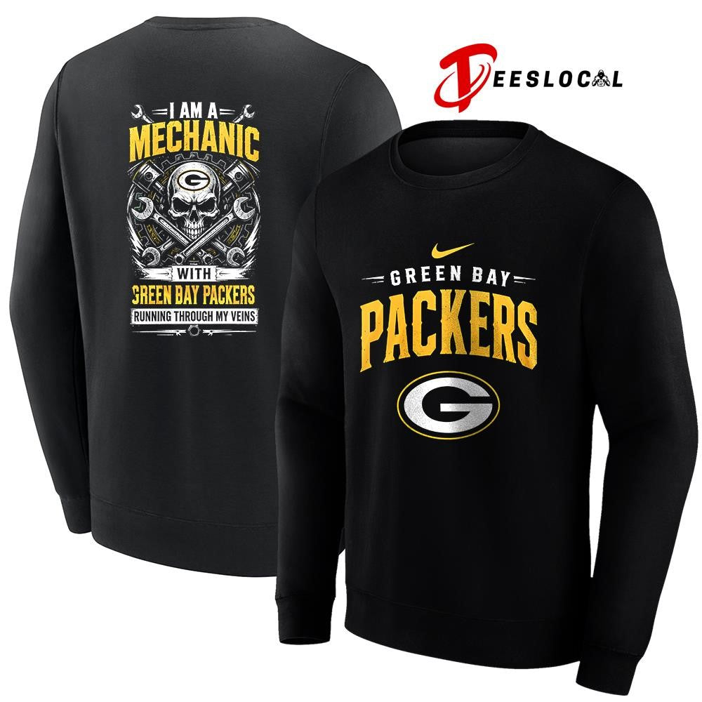 GreenBayPackersIamamechanicrunningthroughmyveinsskeletonshirt Unisex