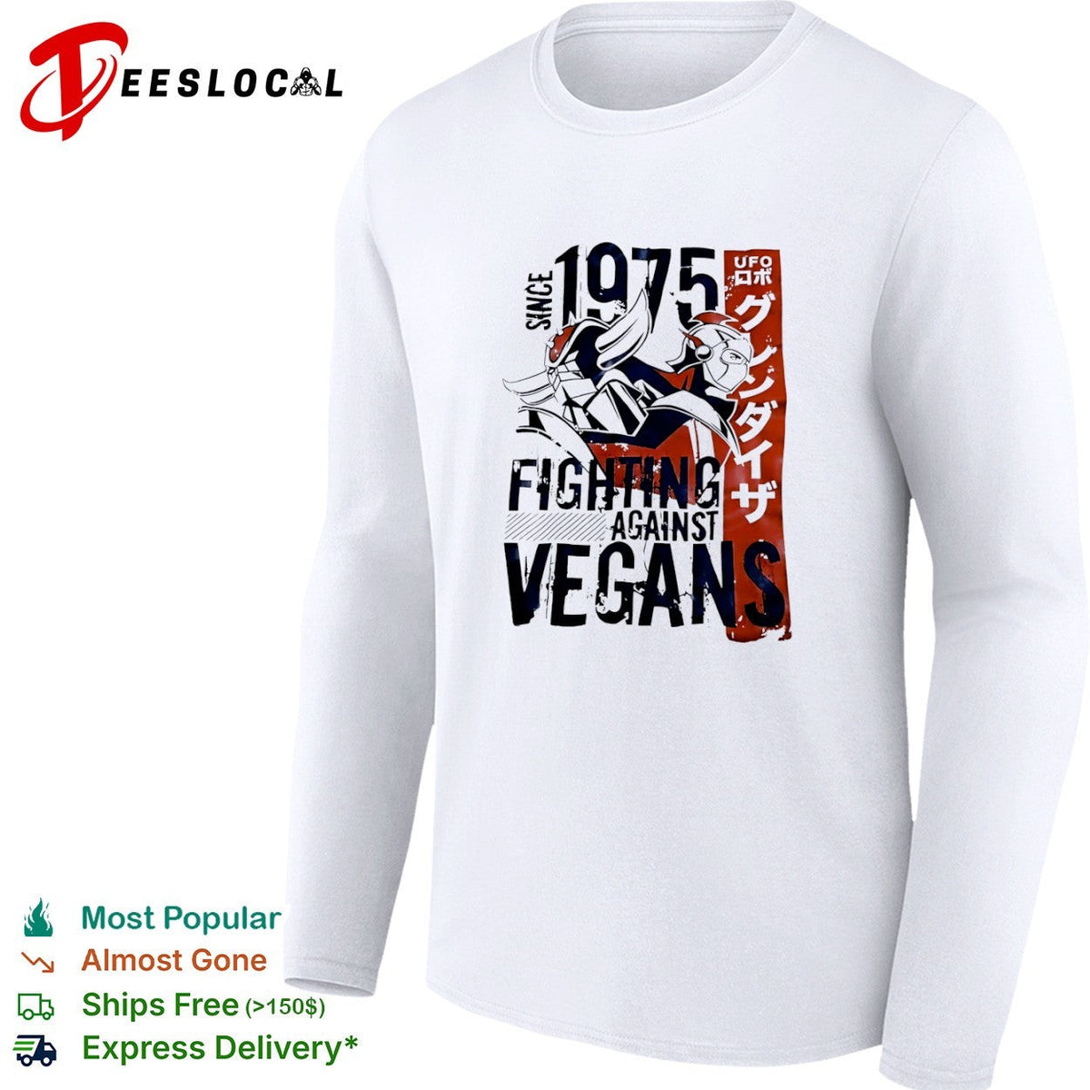 Grendizer UFO Robo Since 1975 Fighting Against Vegans Anime Action Sci Fi shirt Unisex
