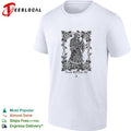 Grim Reaper death will fear me rose thorn chain gothic horror skeleton art shirt Unisex