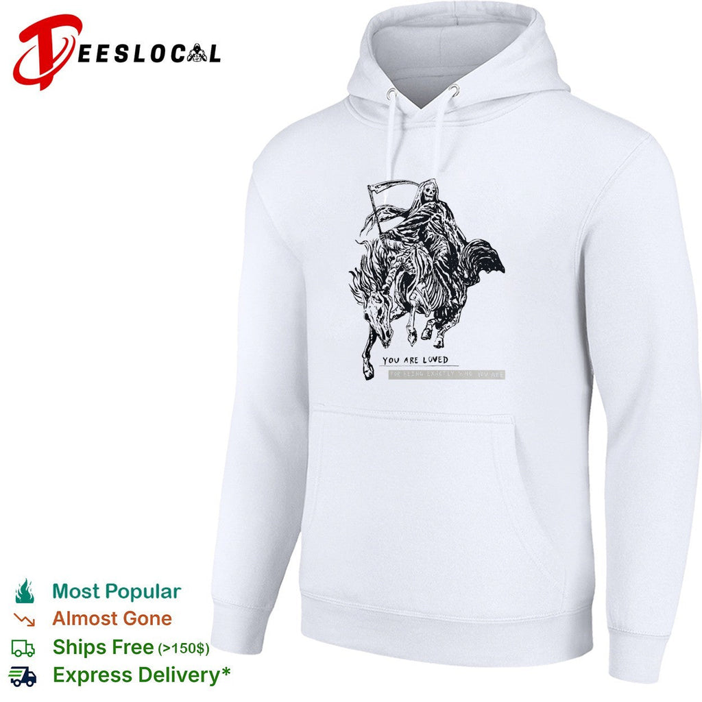 Grim reaper riding skeleton horse you are loved shirt Unisex